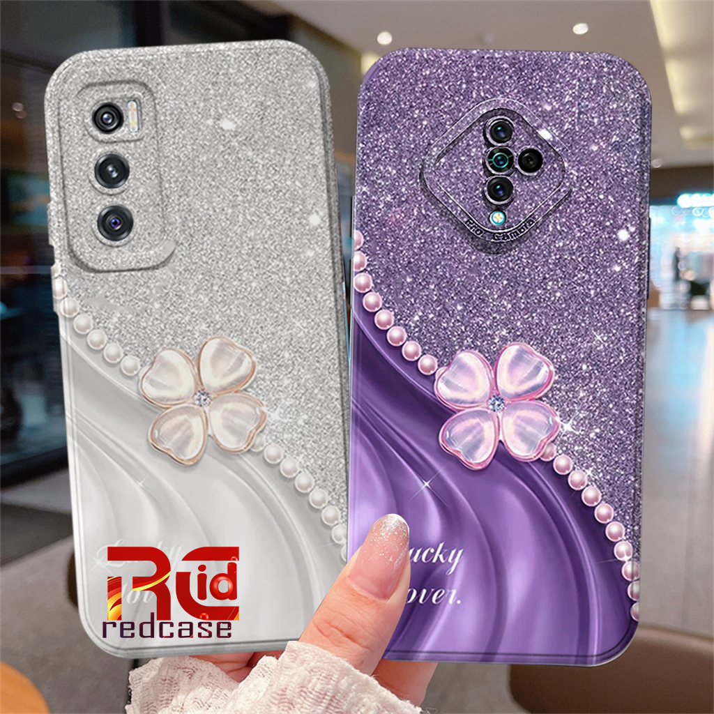 Case Ponsel Vivo S1 Pro / V20 SE / V21E / V23E / V21 / V20 Motif Bunga Mutiara - Softcase Anti Slip