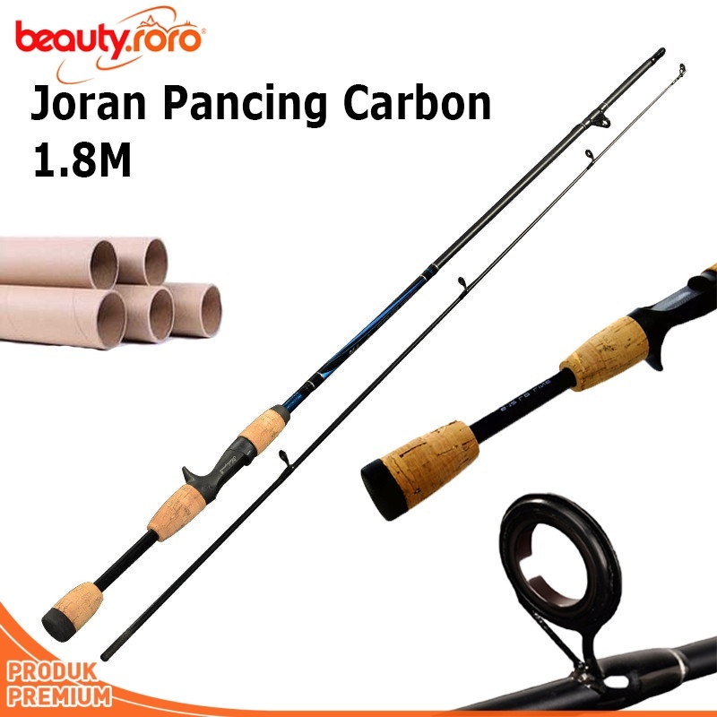 R.joy-[TERMURAH COD] Conquest Joran Pancing Shank Gun Handle Gagang lurus Carbon Fiber 2 Segments 1.