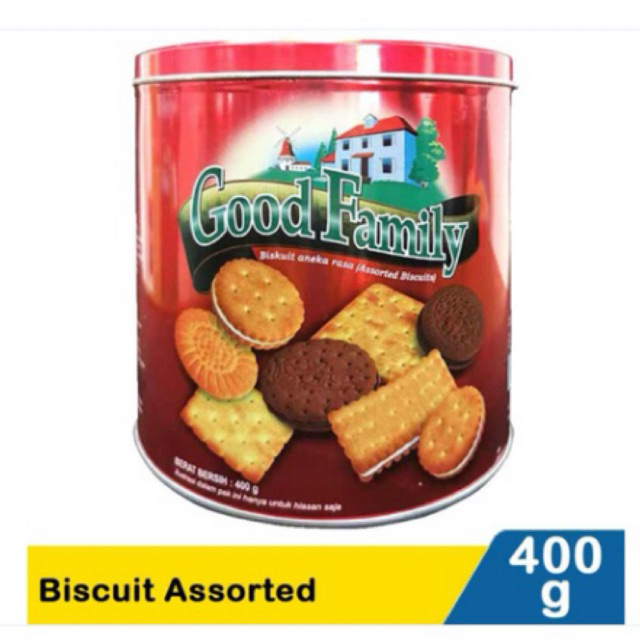 GOOD FAMILY BISCUIT ANEKA RASA (ASSORTED BISCUIT) 400gr/BISKUIT ANEKA RASA/KUE LEBARAN/KUE NATAL/BIN