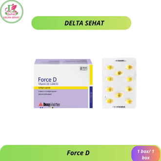 Force D 1000 IU – Suplemen Vitamin D untuk Tulang & Imun