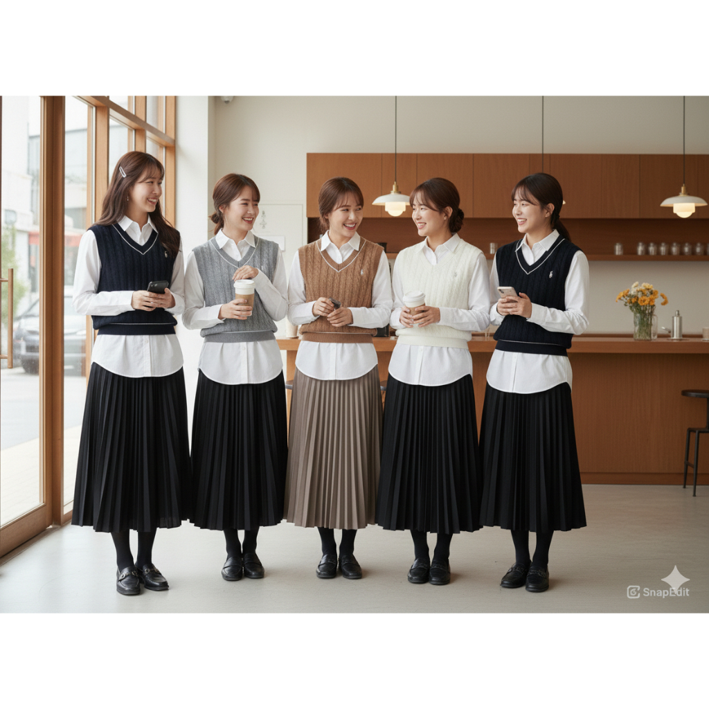 Vest Rajut Unisex Kekinian Natal YZ PL Bahan Rajut Tebal One Size LD 96 cm Jumbo Warna Black White G