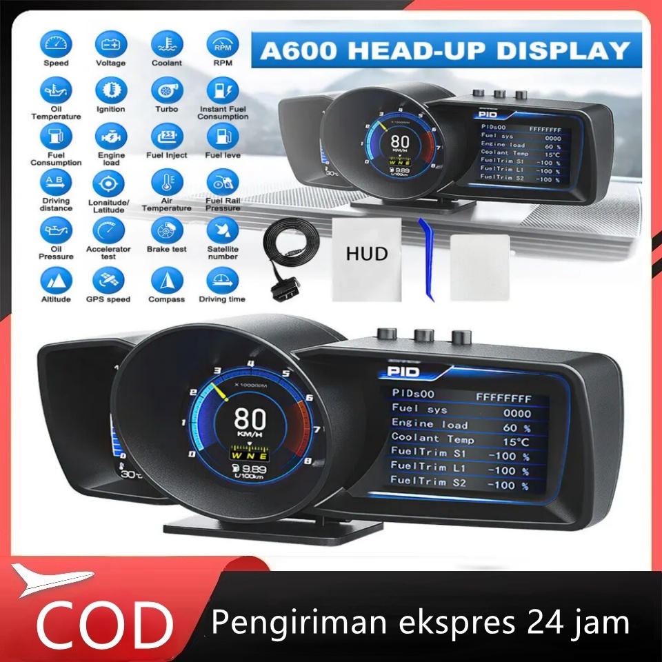 A600 HUD OBD2+GPS Dual System Car Display