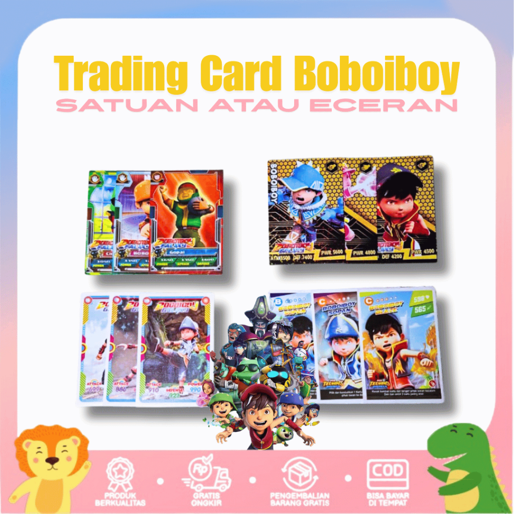 Trading Card Boboiboy Satuan Atau Eceran - Mainan Kartu Anak