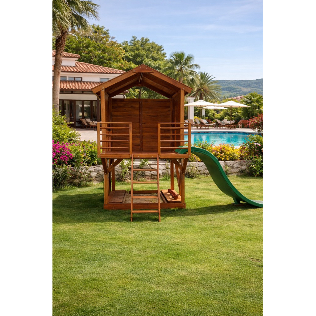 Playground Kayu Anak Type Villa Tropis Premium