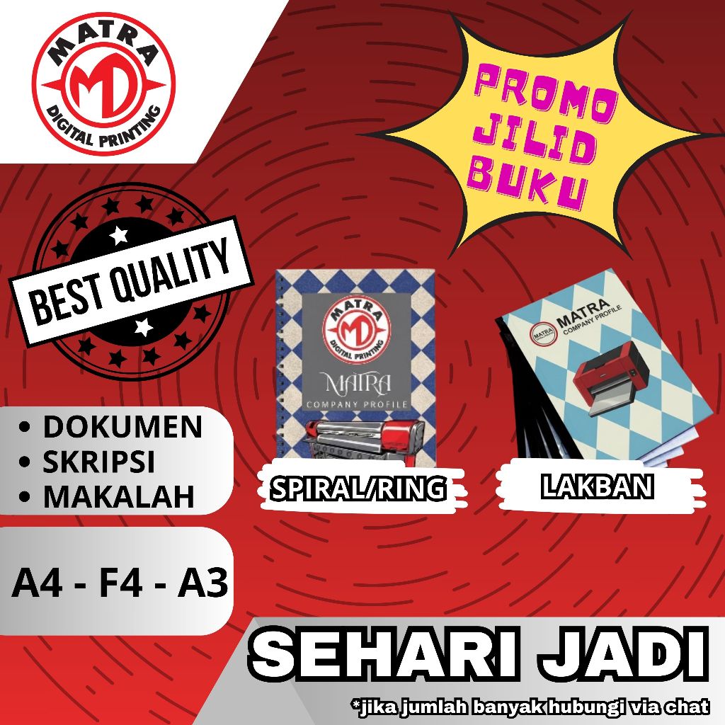 Jilid Buku Dokumen, Skripsi, Tesis Spiral Ring / Lakban Kilat