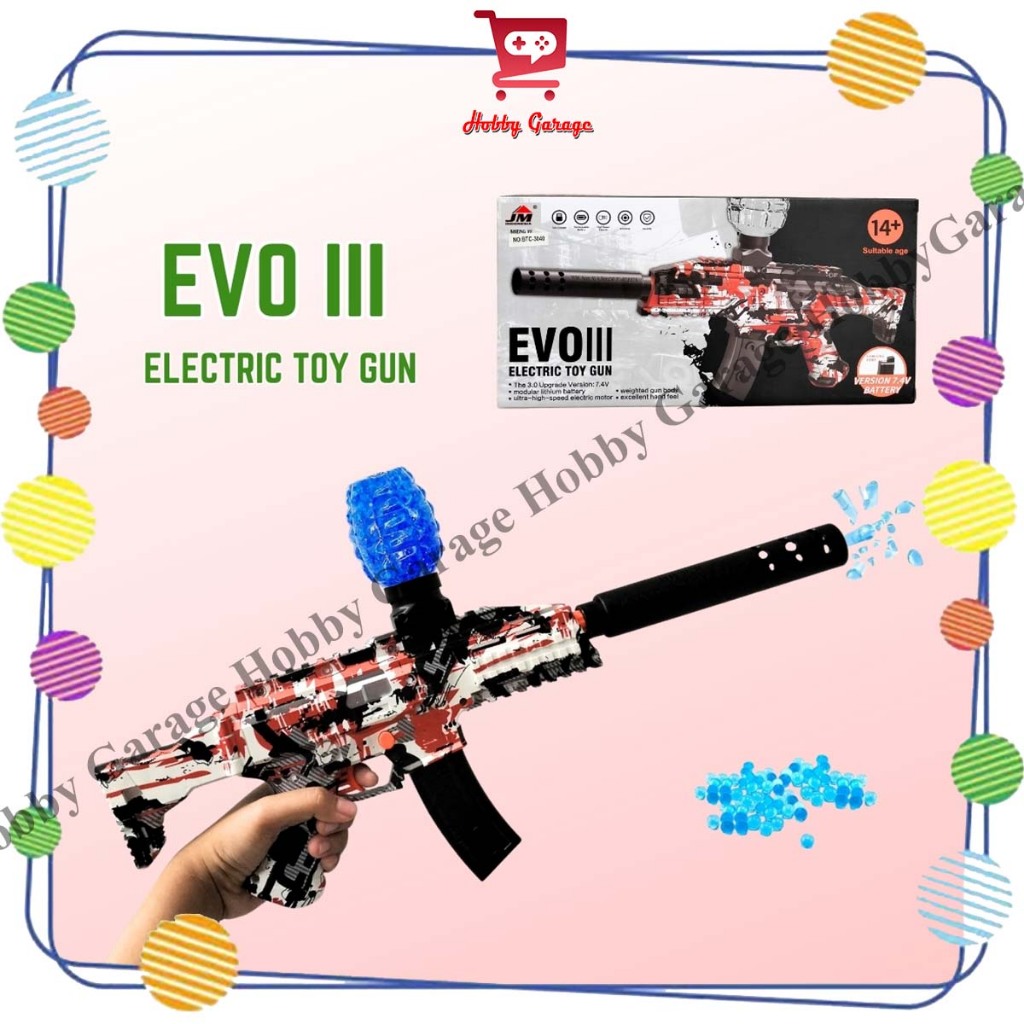TSC Mainan Tembakan Anak WGG EVO III Assault Rifle Water Gel Blaster Scar Gun Watergel EVO 3