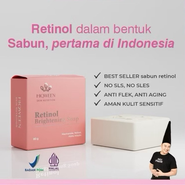 Hiqween Retinol Soap Brightening Sabun Retinol Hiqween