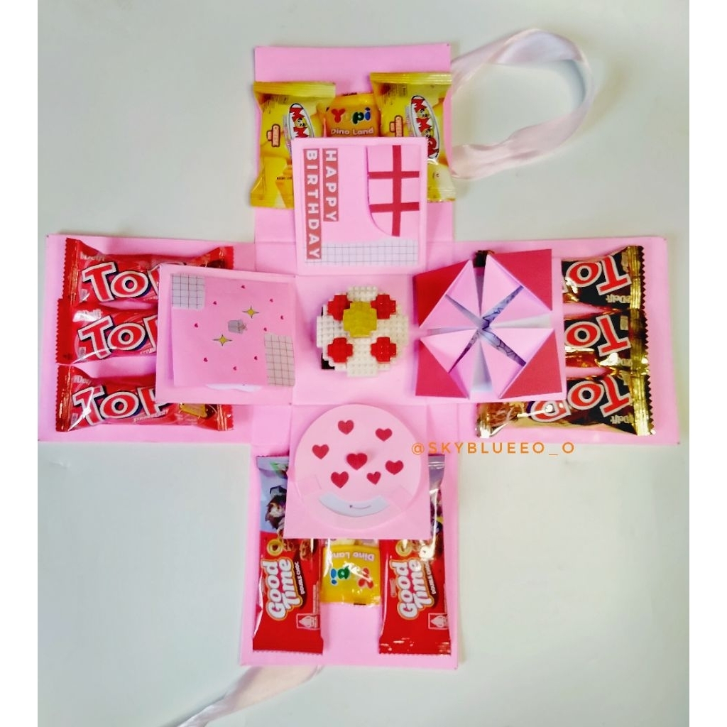 Explosion Box Snack Scrapbook Kado Gift Explosion Box Brick Kue