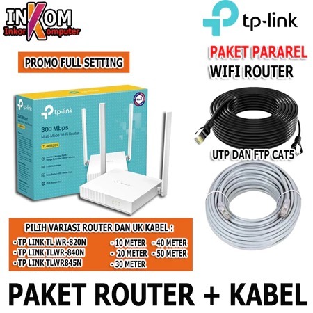 Paket Wifi Pararel / Paket Internet Router Tp Link + Kabel lan Cat5 1,5M 3M 5M 10M 15M