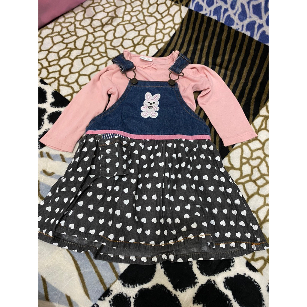 dress ol oshkosh size 18bulan dan next baby 6-9 bulan