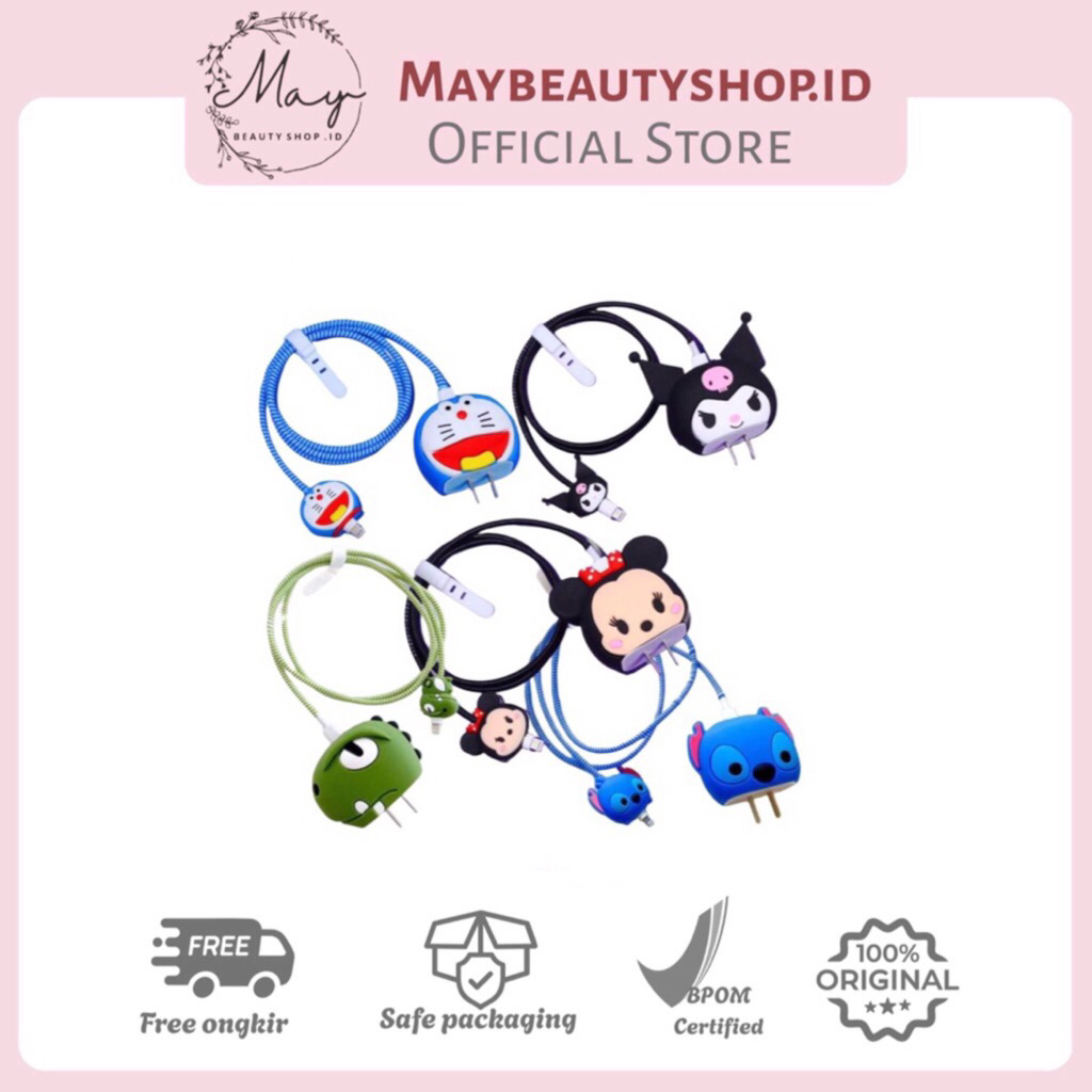 Set Pelindung Kabel 4in1 | Ser Cable Bite Karakter Cute
