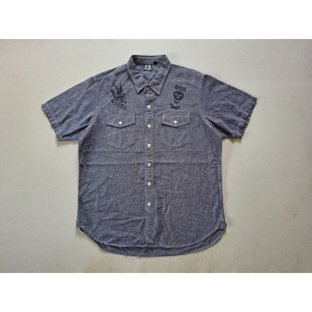 KEMEJA LENGAN PENDEK AVIREX ORIGINAL 100%