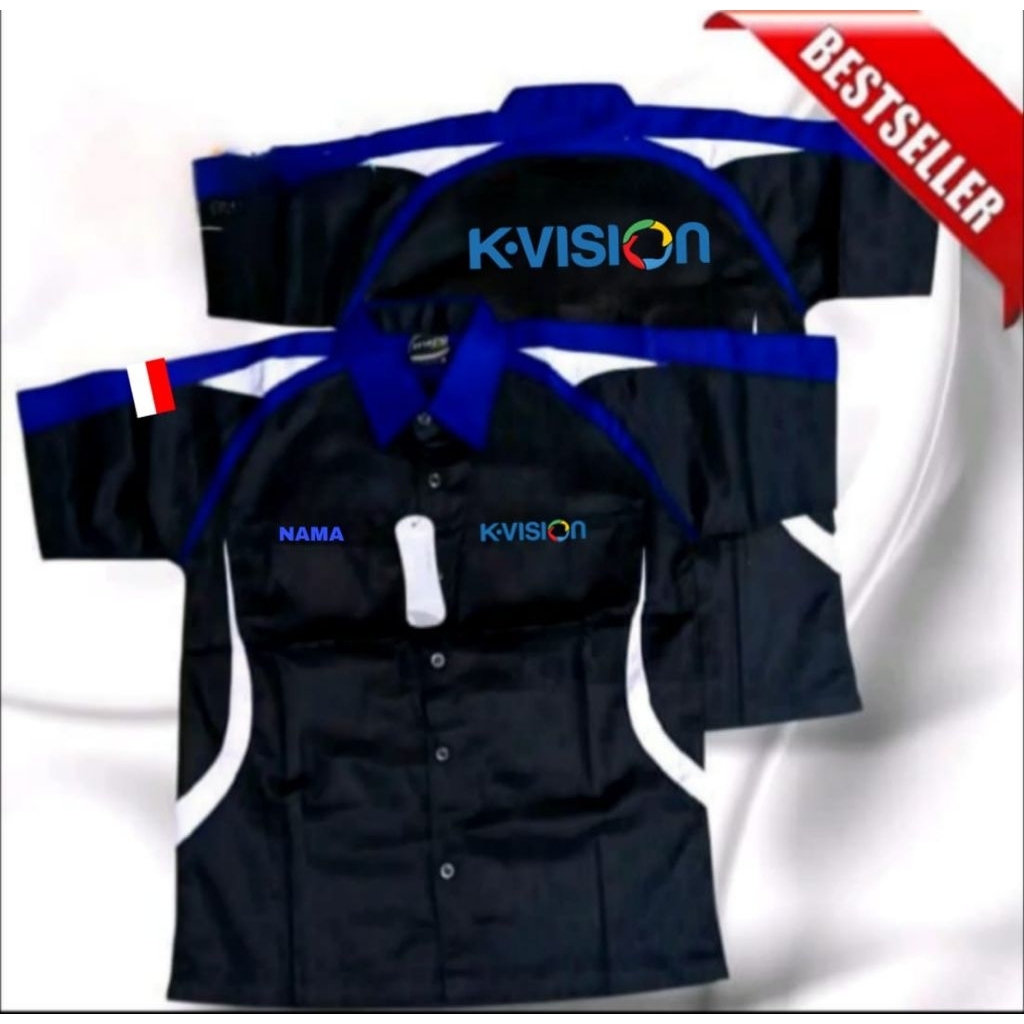 Terbaru kemeja K vision baju k vision seragam k vision pdh k vision full bordir..