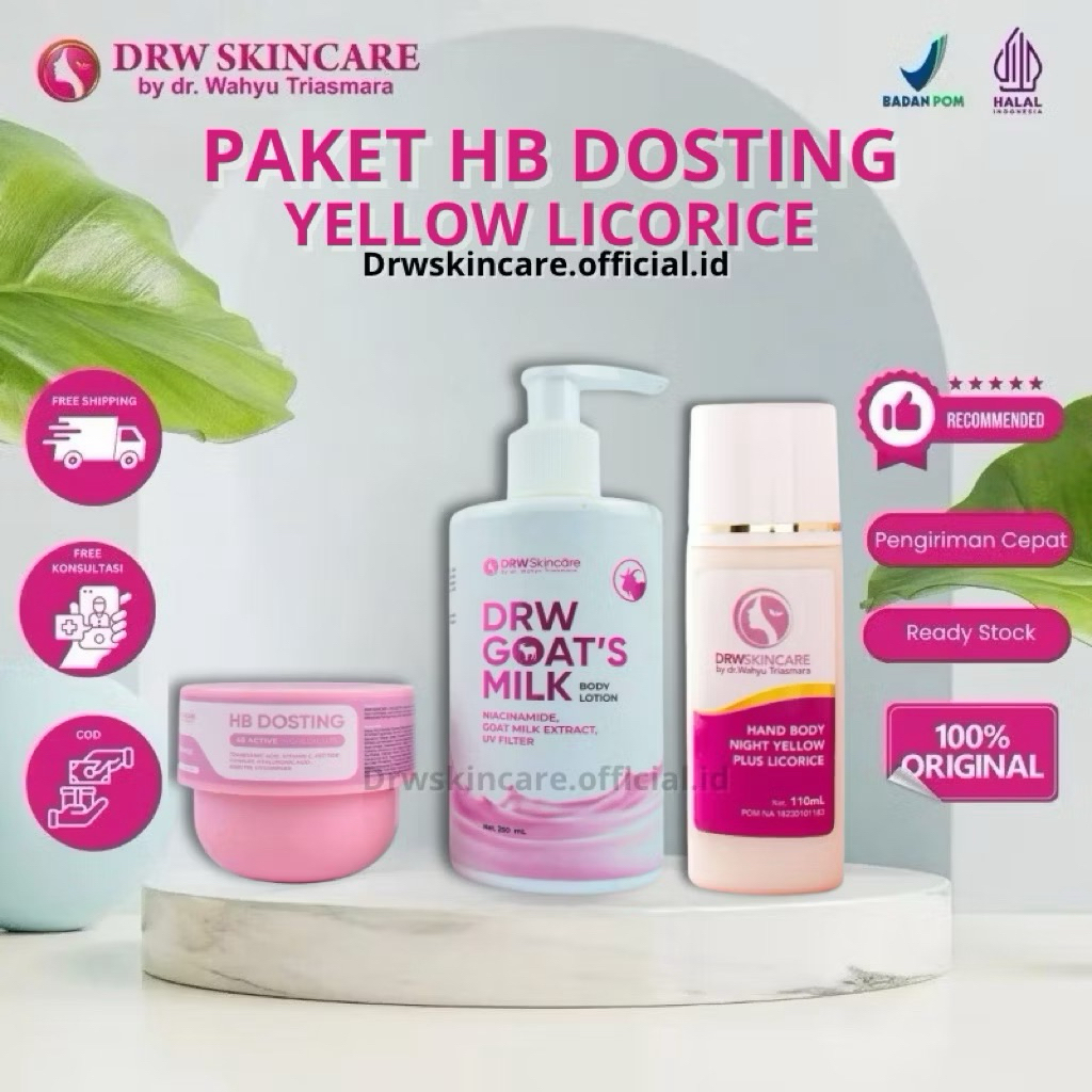 DRW SKINCARE PAKET LOTION PREMIUM LICORICE PAKET HB DOSTING PEMUTIH BADAN