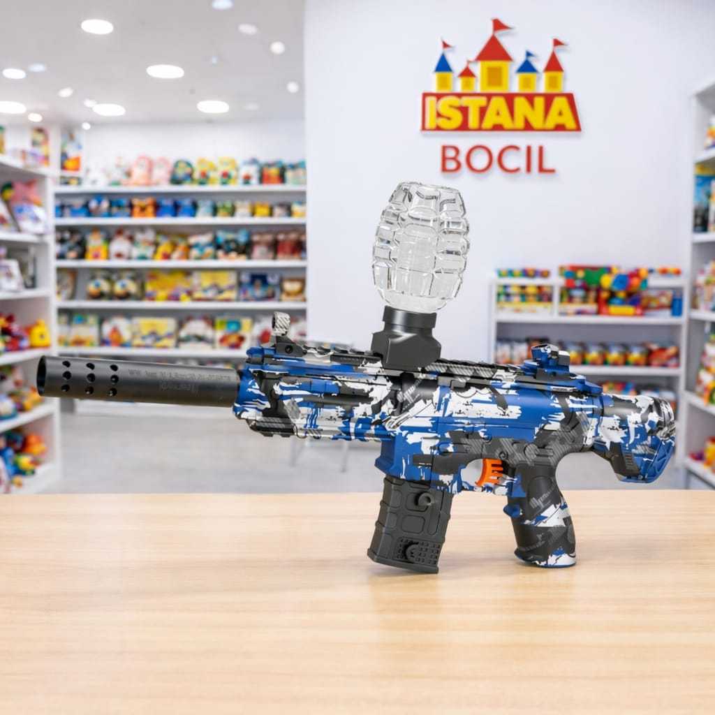 Mainan Bubble Gun Elektrik Model M416 – Mainan Tembakan Electrik Otomatis