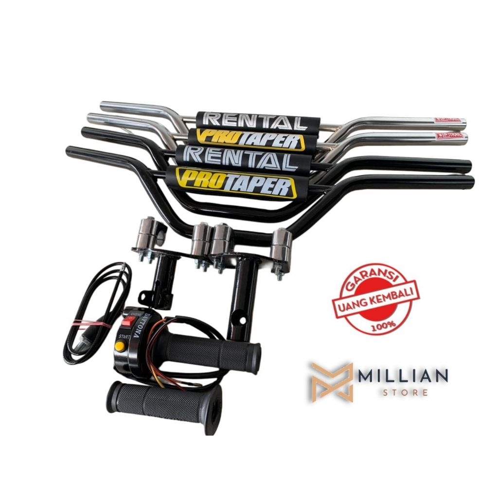PAKET HEMAT 3in1 stang trail untuk semua jenis motor Honda Yamaha Suzuki Honda supra x supra fit rev