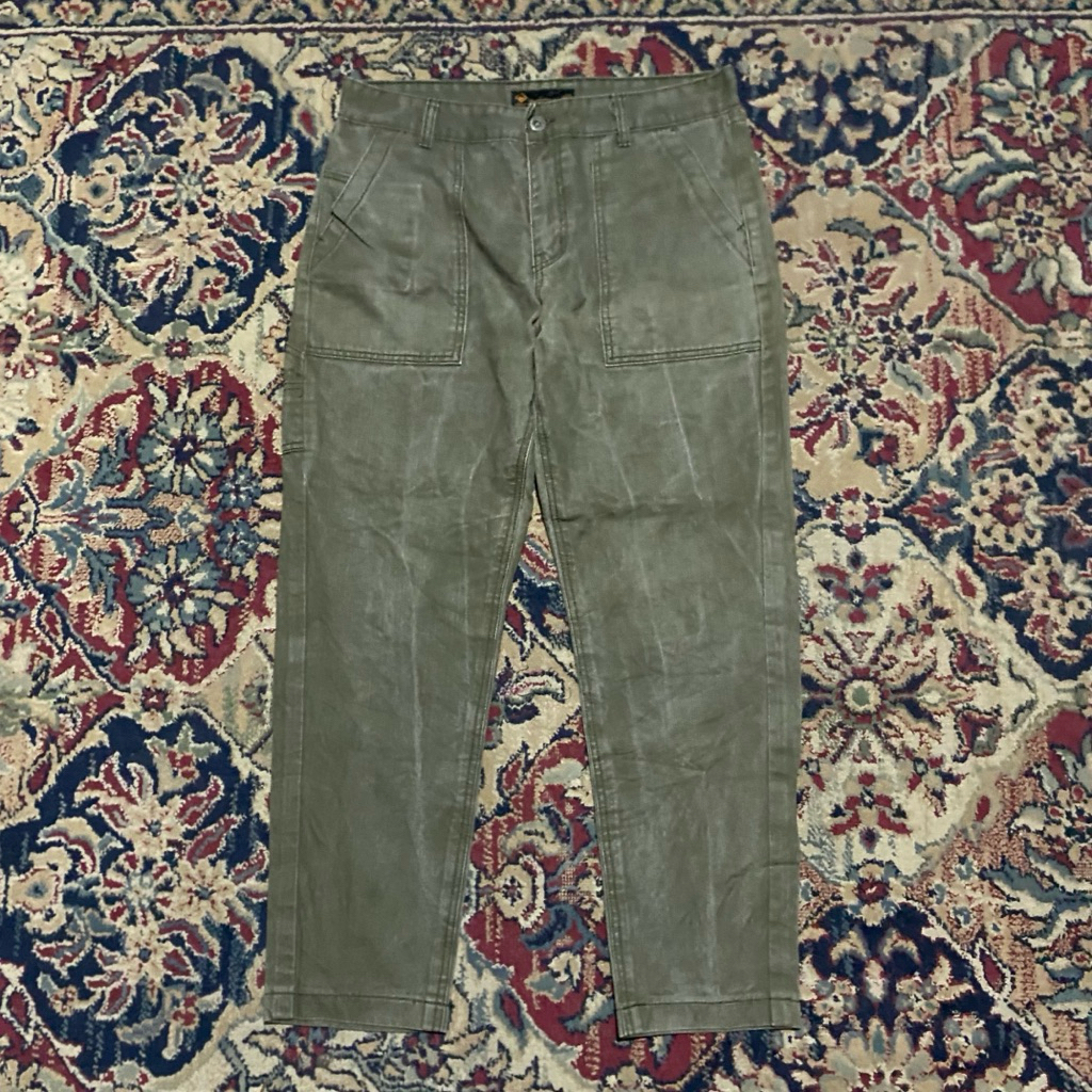 Frizm Works Overwash Fatigue Pants Hijau Size L W42 P95 LPaha28 OL17 Lingkar Pinggang 84 cm Panjang 