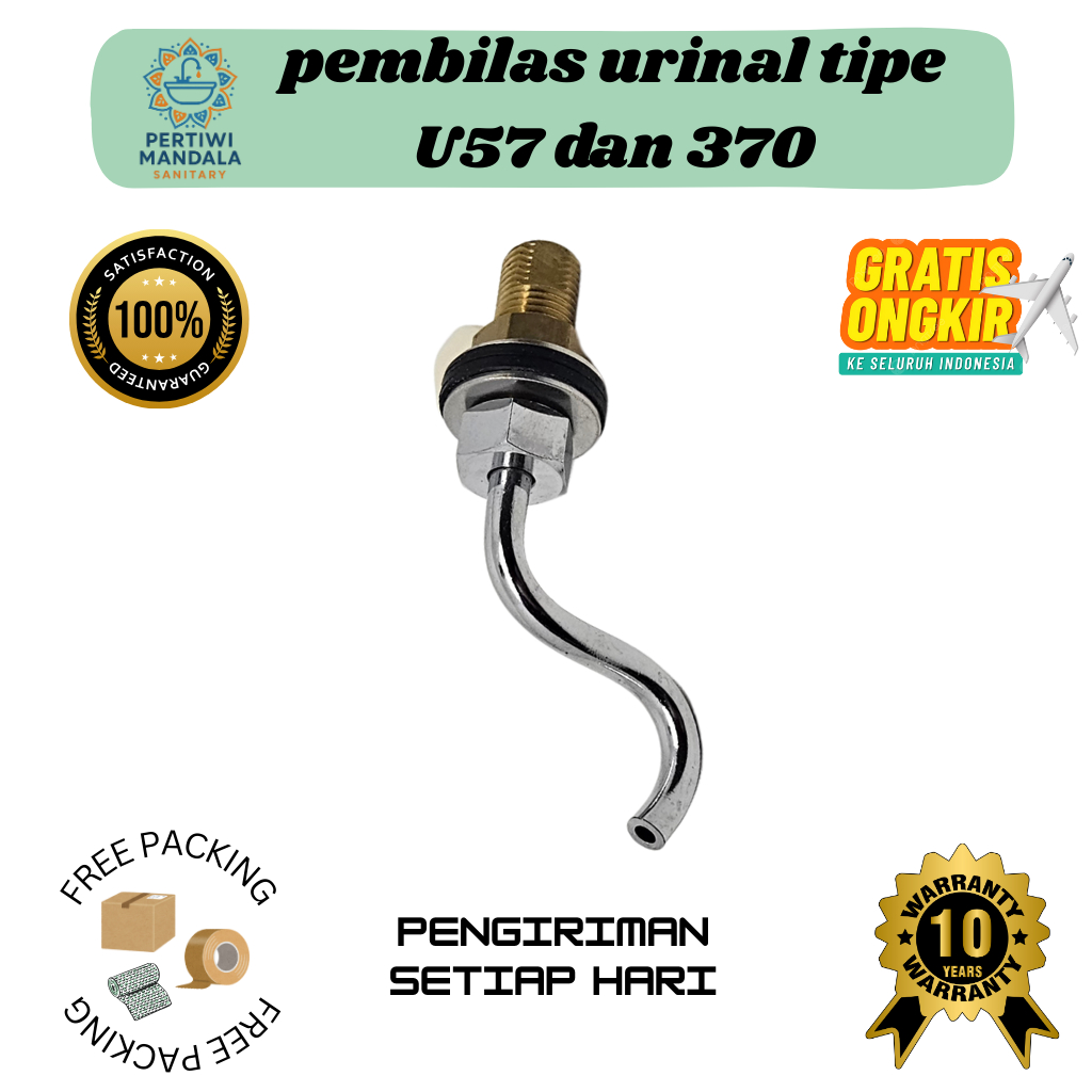 Pembilas Urinal Tipe U57 & 370 – Tahan Lama & Anti Bocor, Sparepart Flush Manual Urinal // Urinal / 
