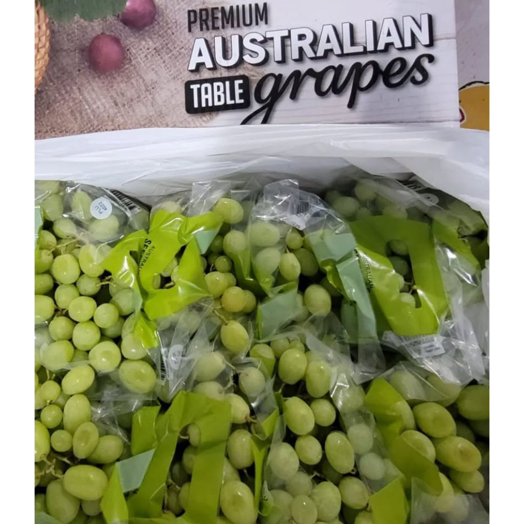 PERDUS - BUAH ANGGUR HIJAU AUSTRALIA 9 KG NON BIJI MANIS FRESH - EKA JAYA