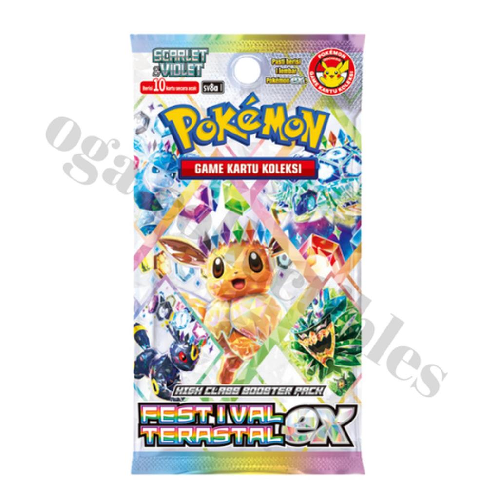 PROMO Pokemon LBB 2 Pack Tiktok - Festival Terastal EX Booster Pack - High Class Sealed Box Set 2025