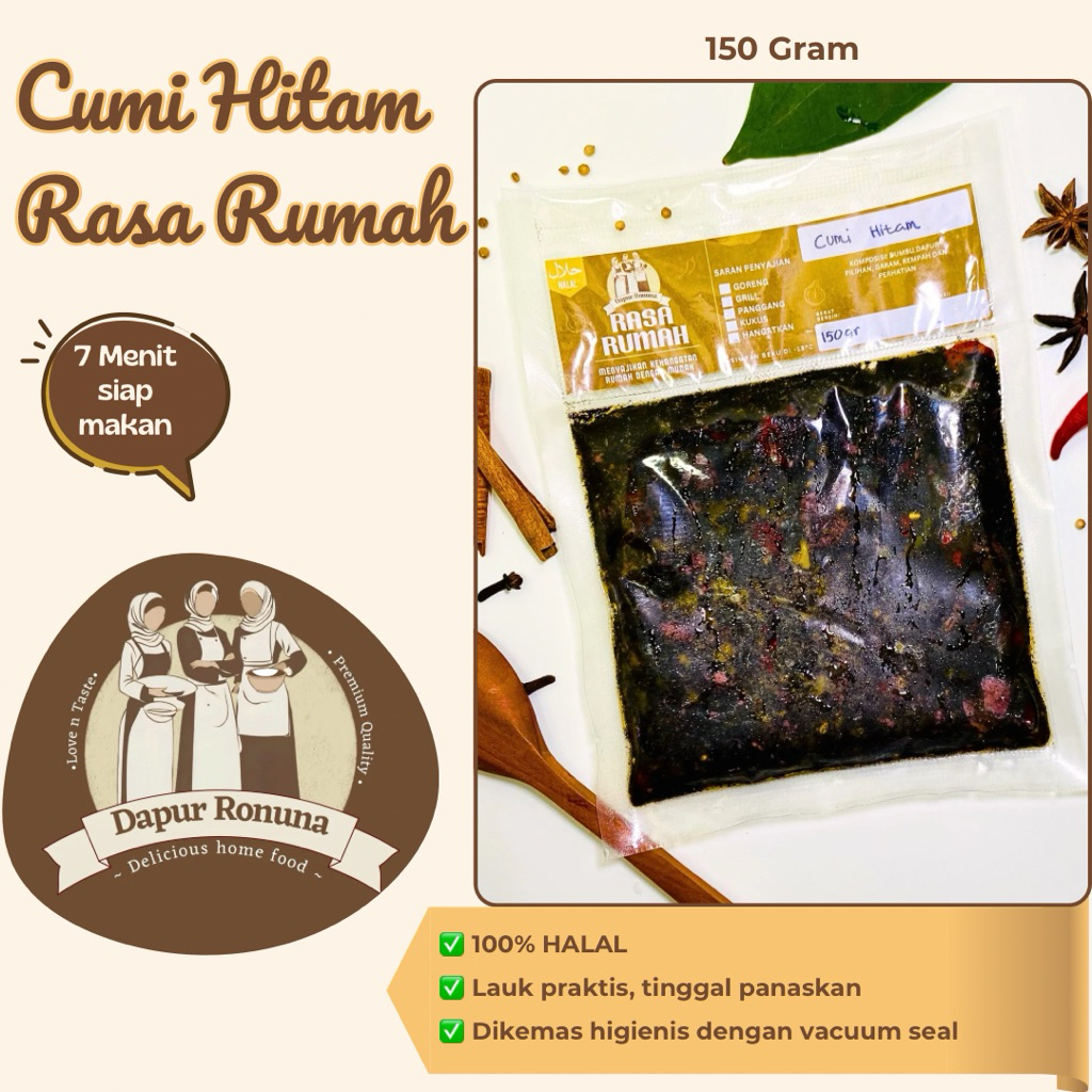 Rasa Rumah | Cumi Ireng Hitam | Lauk Frozen makanan instan,praktis tanpa pengawet