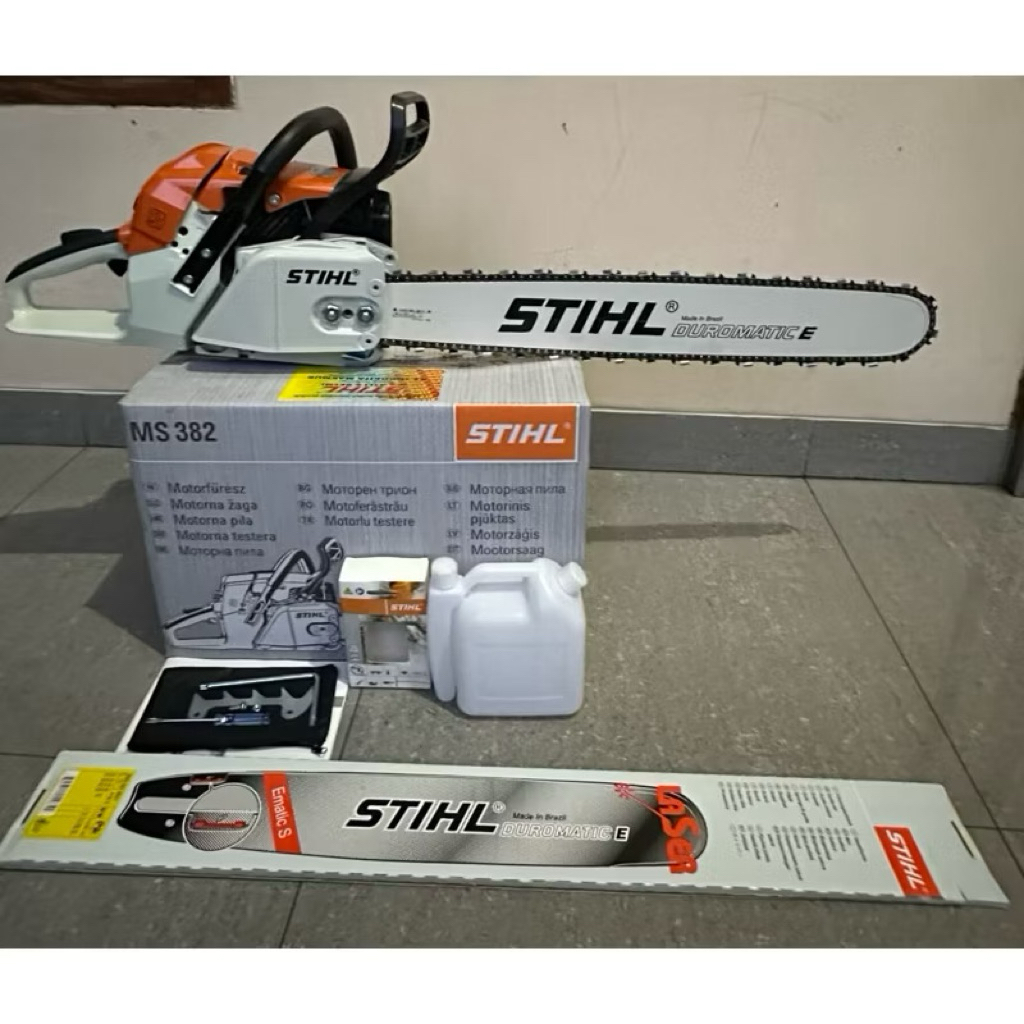 promo Mesin Chainsaw / Senso Asli STIHL MS 382 Komplit Dengan Bar 25 Inch /63 Cm Rantai 42 Mata