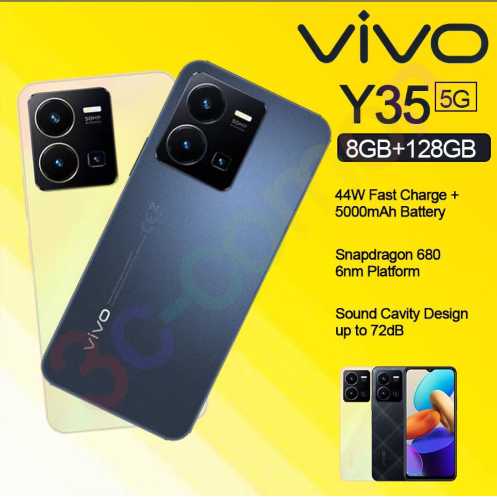 VIVO Y35 (5G) ORI RAM 8/256GB [NEW ARRIVAL+Layar 6,58inci+44W