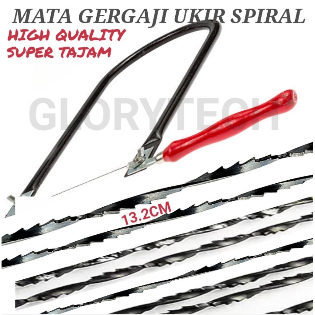 Mata Scroll Saw Spiral Gergaji ukir Kayu / Scroll Saw blade