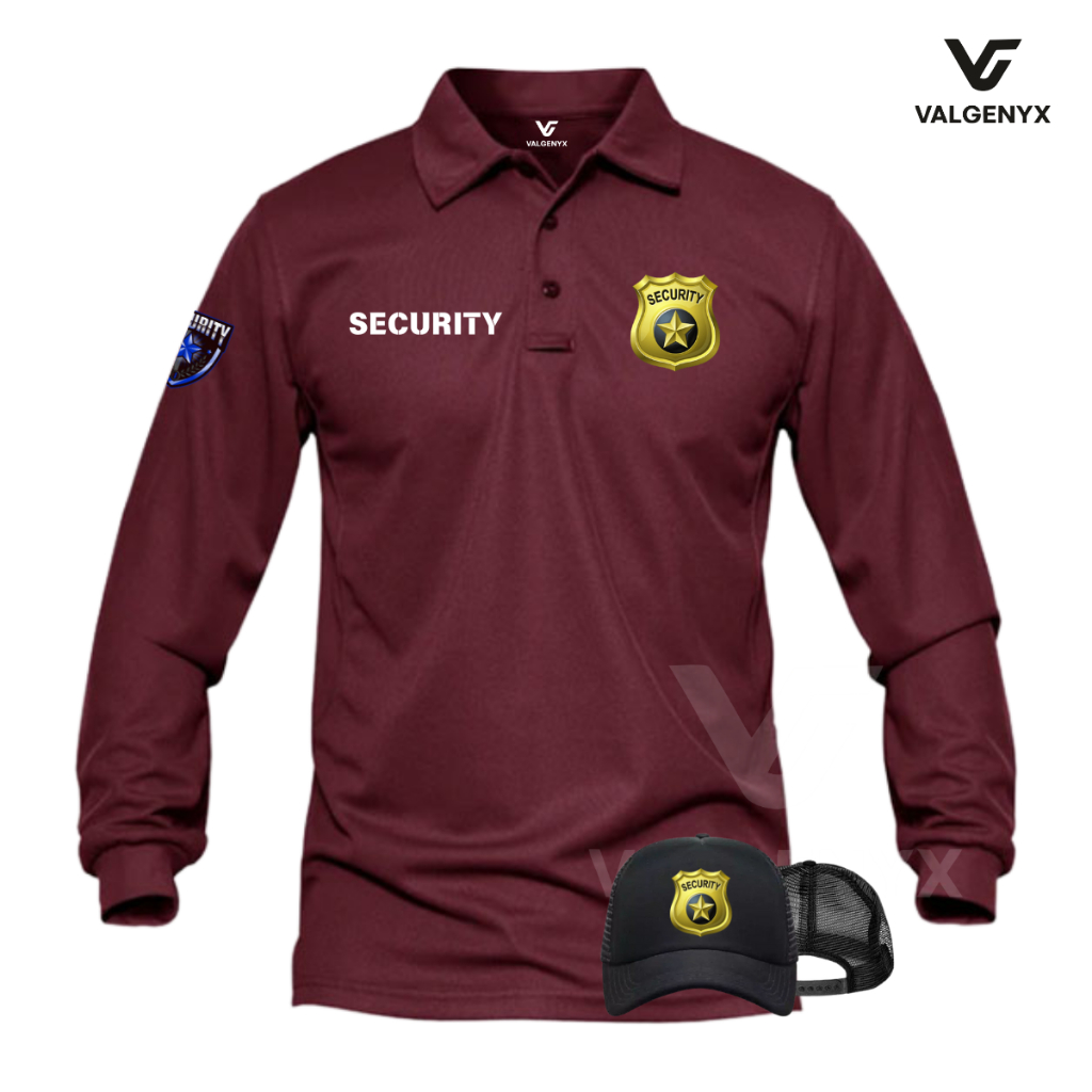 VALGENYX BONUS TOPI  Terbaru Kualitas Setelan Clothing Satpam Dtf lengan panjang Ssblon Nama Baju Qu