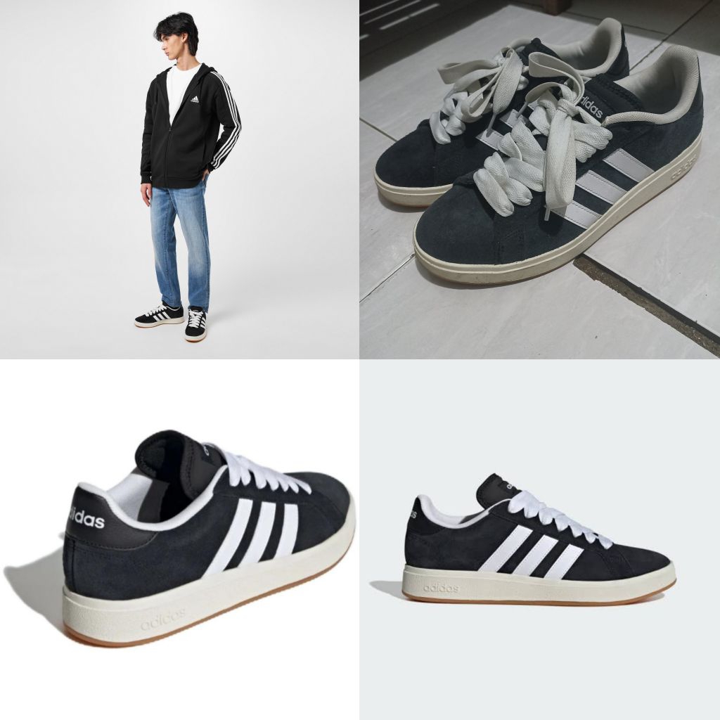 Adidas Grand Court Suede Base 00s Black White Original no Samba Spezial Gazelle Campus