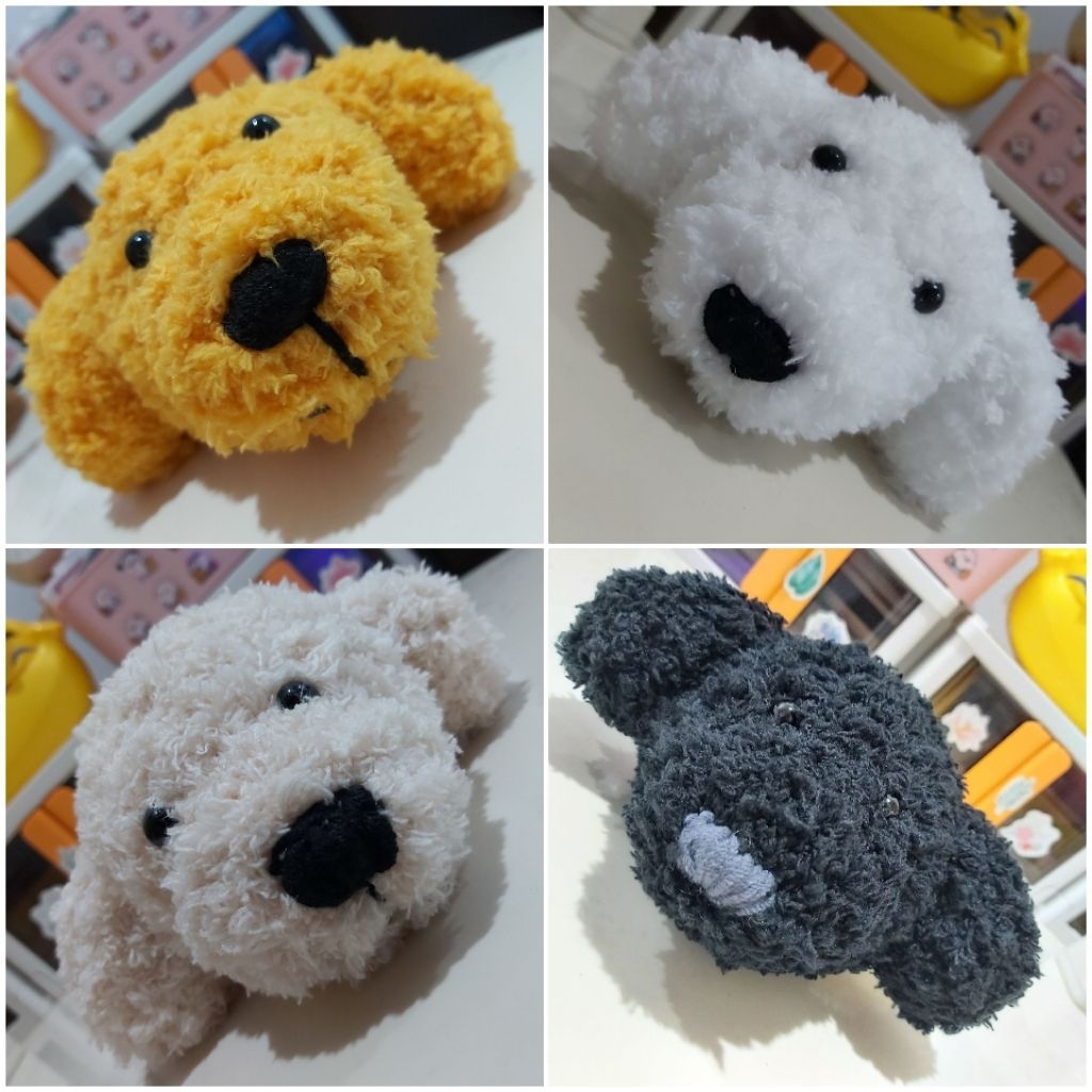 Boneka Rajut Poodle Dog | Poodle Amigurumi Crochet Bag Charm | Gantungan Kunci Rajut Poodle