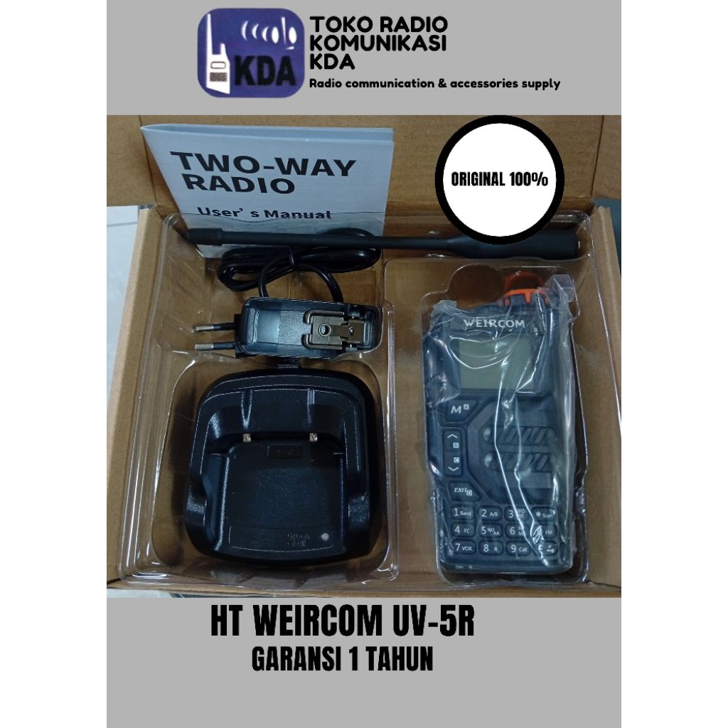 HT WEIRCOM UV-5R | ORIGINAL | TRIBAND FREQUENCY | 200 Channel Capacity | GARANSI | HT WEIRCOM MURAH 
