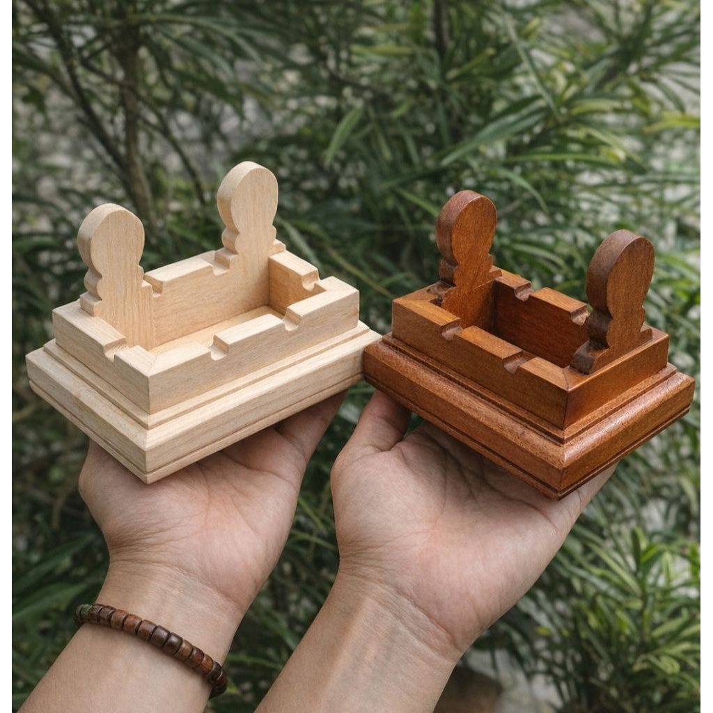 Asbak Kayu Unik Bentuk Kuburan | Asbak Rokok Kayu Estetik Handmade