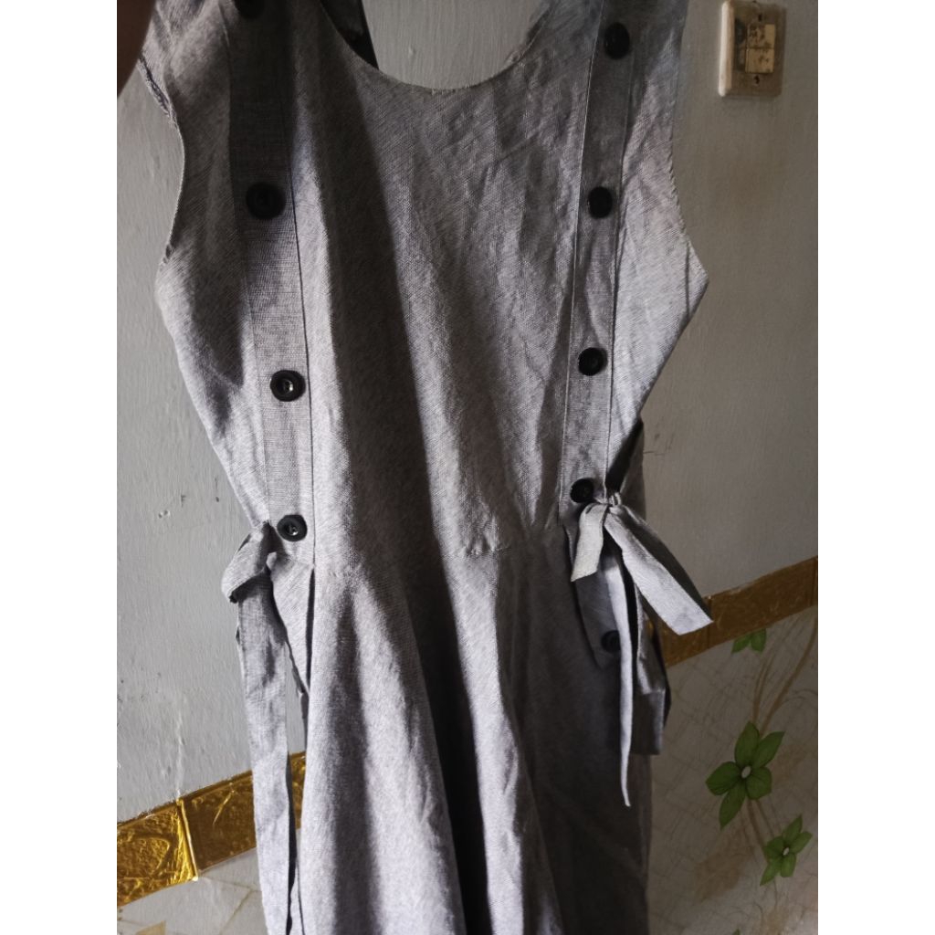 preloved dress/inner dress/pakaian wanita/overal set polos/dress gamis remaja tebal