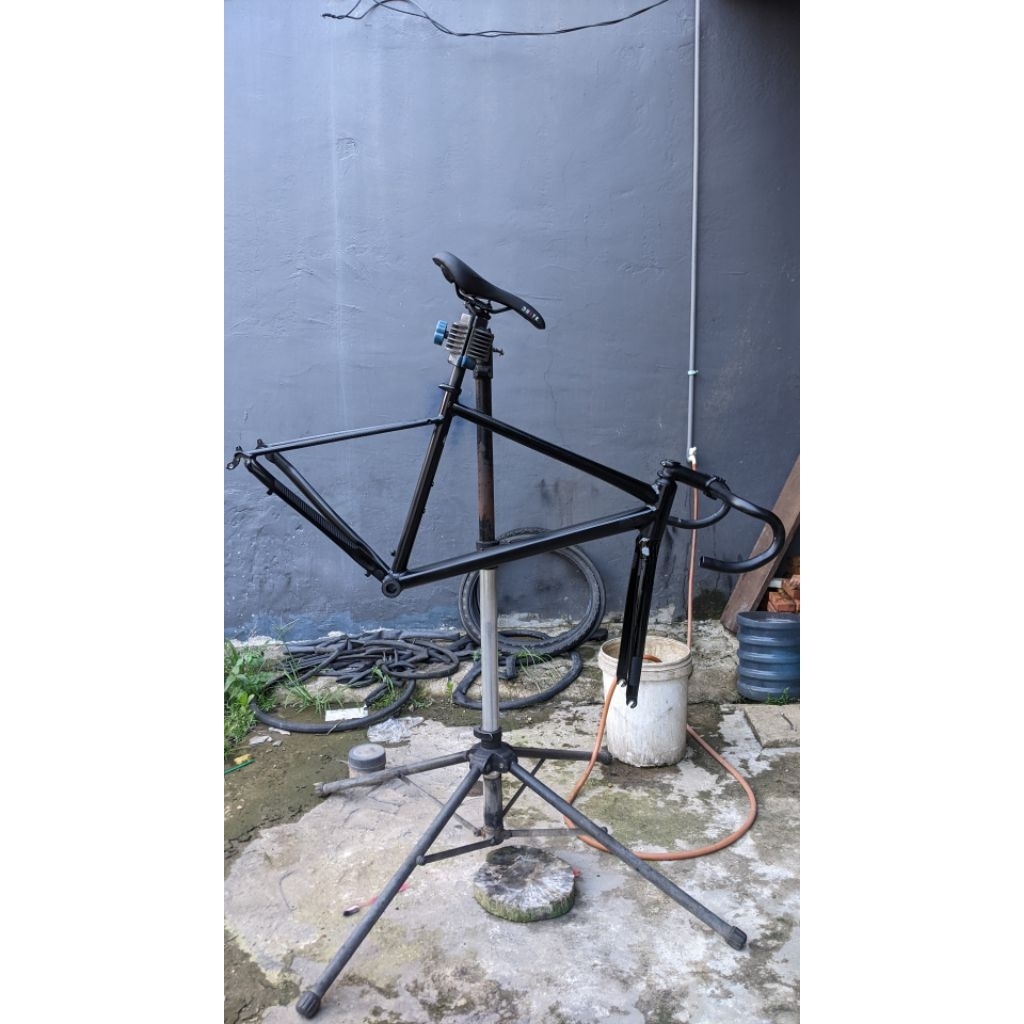 Frameset Roadbike Polygon Strattos S2 Size S (Repaint All Black)