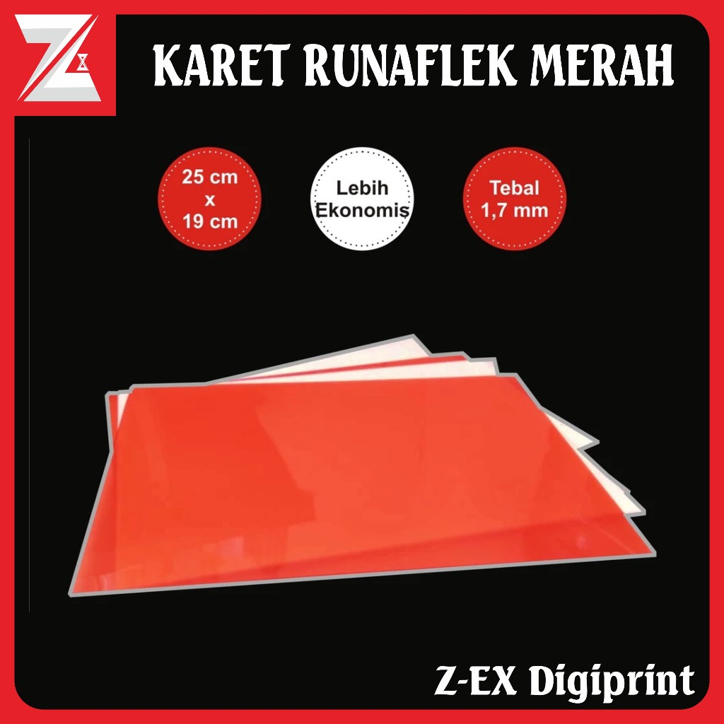 Karet Stempel Runaflek Merah