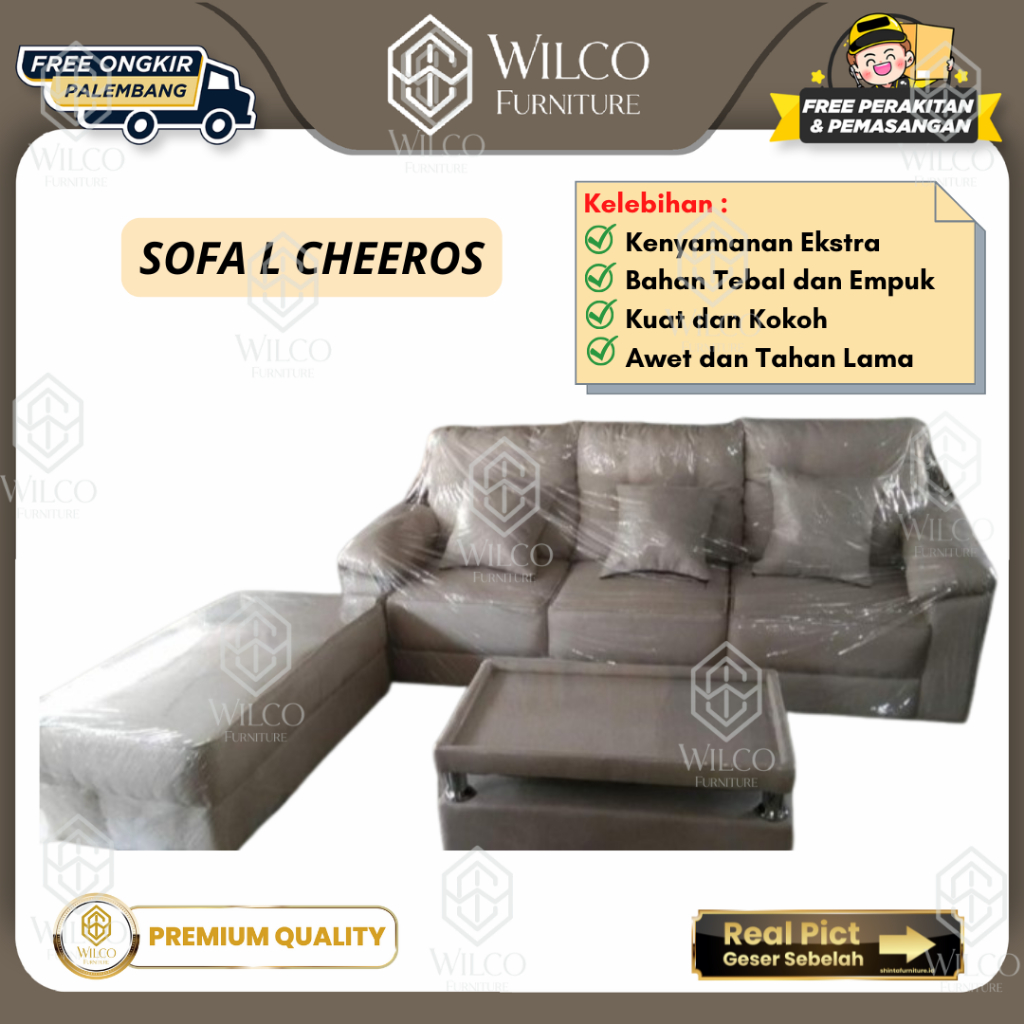 Sofa Tamu L Cheeros | Sofa Sudut L Sofa Kantor | Sofa Kursi Tamu Mewah