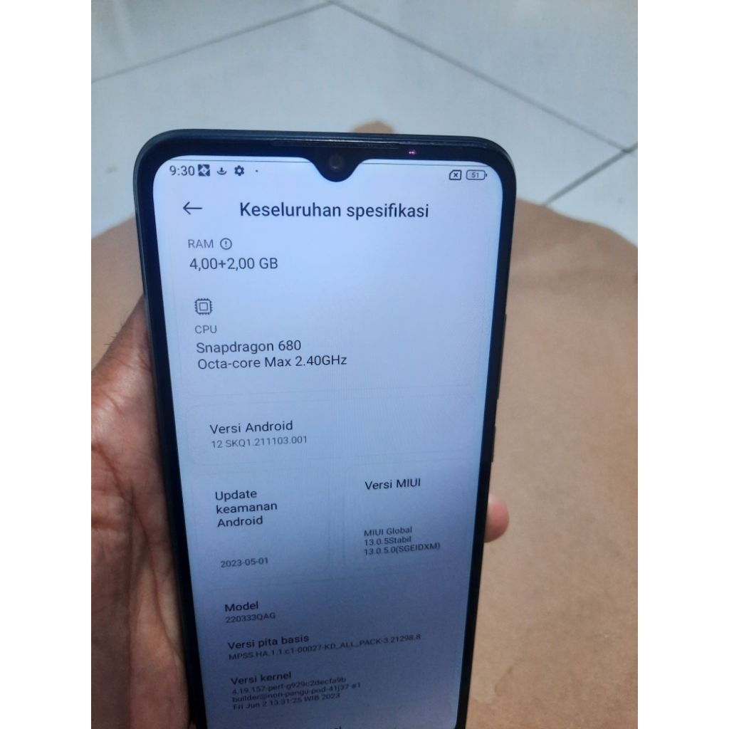 Lcd redmi 10c ori minus murah