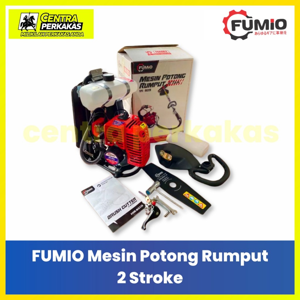 FUMIO Mesin Potong Rumput 2-Stroke 328 Series - Alat Potong Rumput Gendong Powerfull