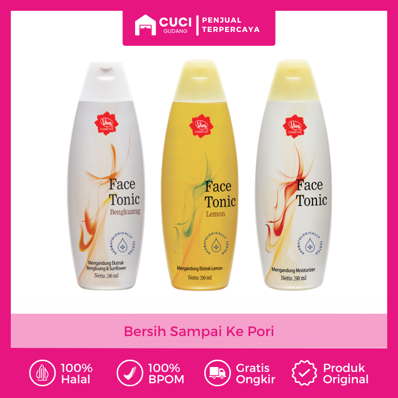 Viva Face Tonic Hydrating Toner Pelembab Wajah Kering Dan Kusam Flek Hitam Membandel Mencerahkan Pem
