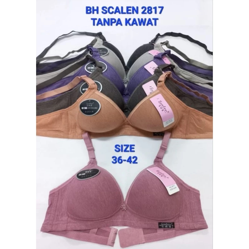 BH/Bra Scalen 2817 Cup Besar Pakai Busa Tanpa Kawat Ukuran 36-42