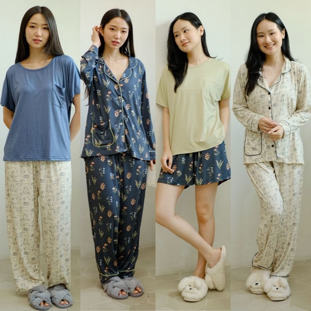 Cielyn | TENCEL™️Micromodal | Holiday Collection | Setelan Piyama Longsleeve | Setelan Piyama Wanita