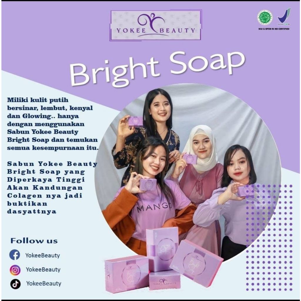 yokee beauty sabun batang premium, pemutih wajah dan badan
