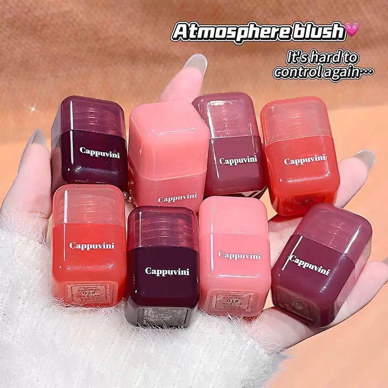 Mini Blush Filter Liquid Blush Lip dan Cheek 2 in 1 untuk Blush dan Lip Shade Black Cherry Cotton Ca