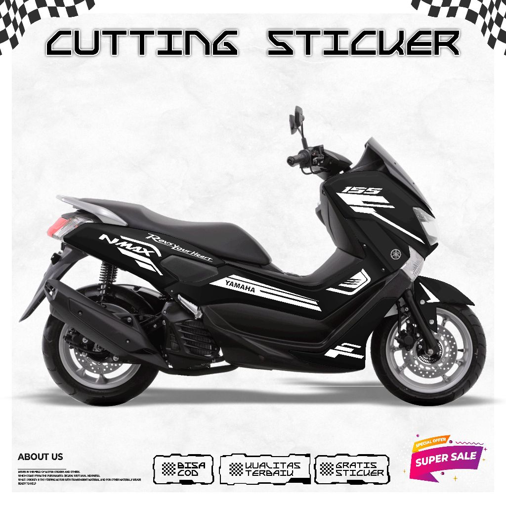 CUTTING STIKER NMAX OLD CUTTING STICKER LIS BODY MOTIF SIMPLE KEREN