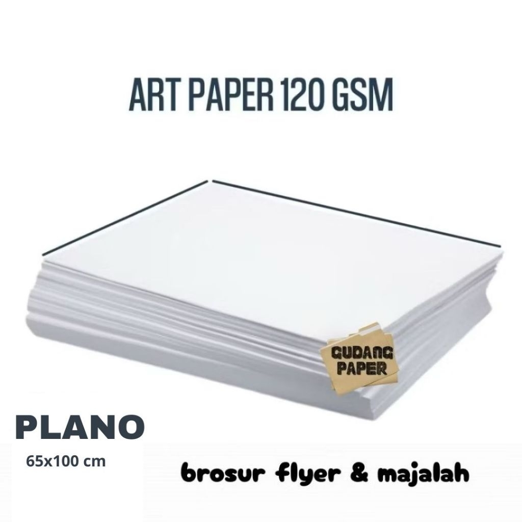 Kertas Art Paper 120 gsm 1 plano / Kertas Art Paper 120 gsm 65x100