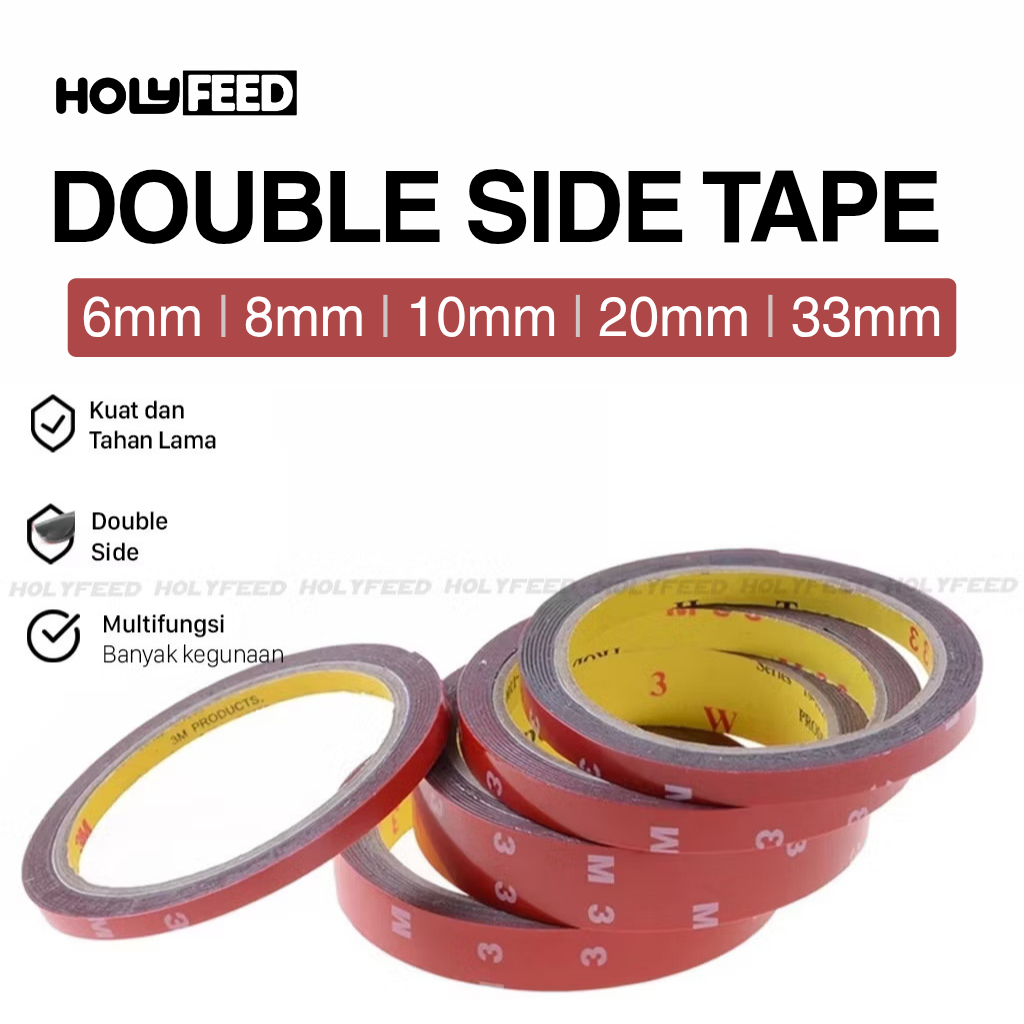 Double Tape 3M Double-Sided Tape Acrylic Foam Plastic - Selotip Lakban Kayu Akrilik Kaca Dekorasi Te