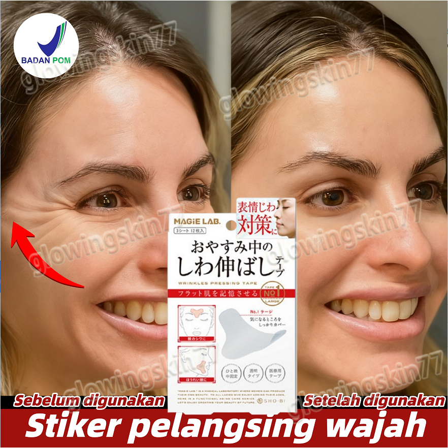 [COD]12pcs Sticker wajah anti kerut selotip Pengencang kulit wajah