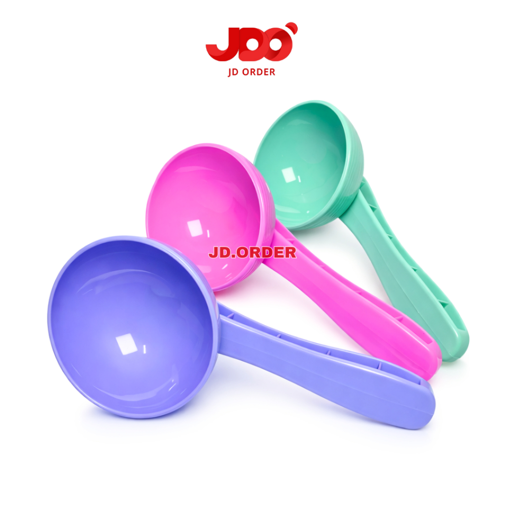 JDO Paket 6Pcs Sendok Nasi Plastik Bulat Premium, Centong Nasi Padang Tebal Premium