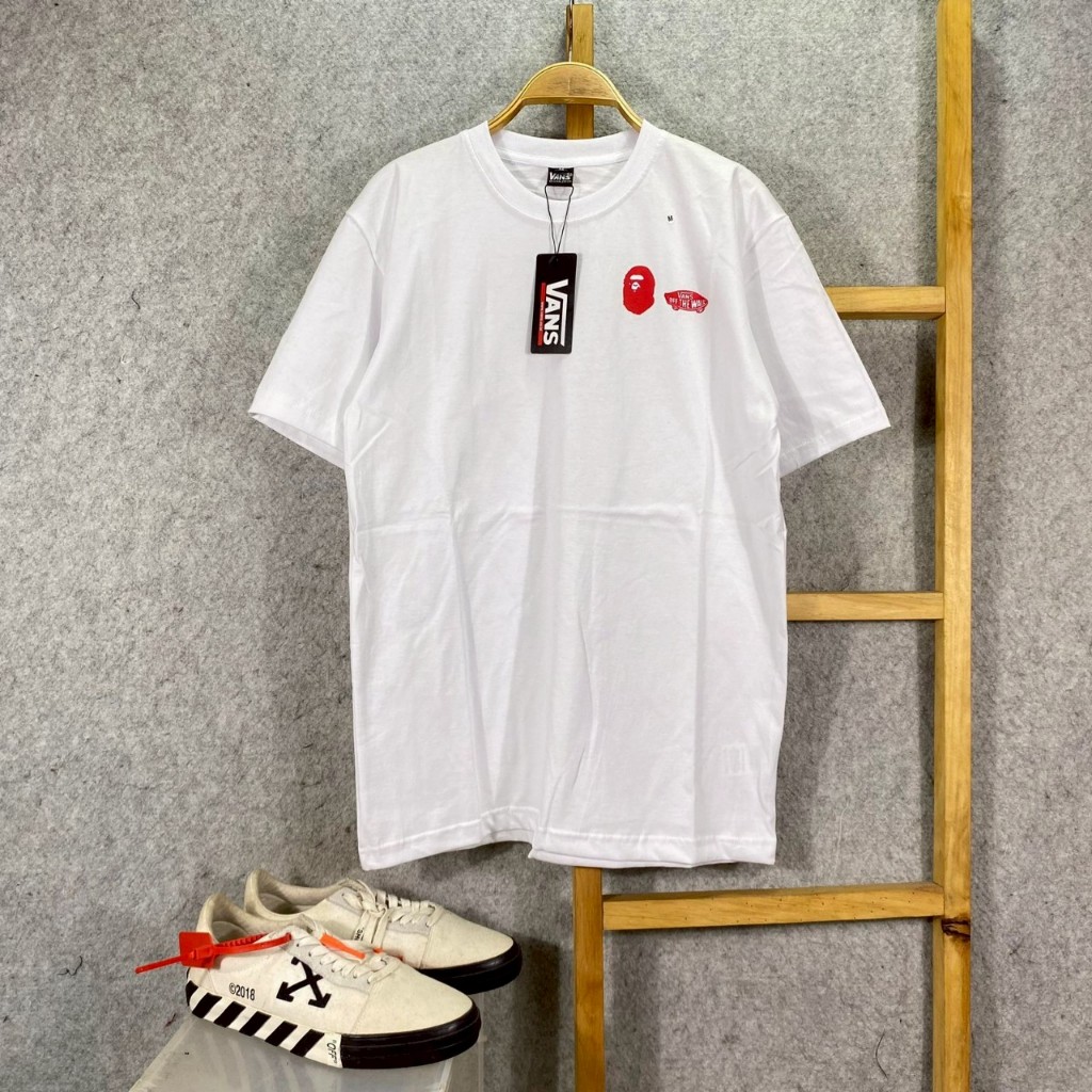 Kaos T-Shirts BaPE x Vans Small Logo